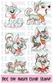 C.C. Designs - Doc the Husky Clear Stamps