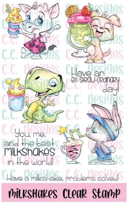 C.C. Designs - Milkshakes Clear Stamp Set