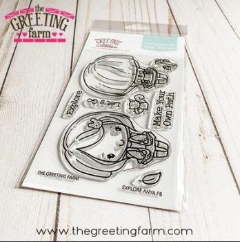 Explore Anya FB (front and back) clear stamp set - The Greeting Farm