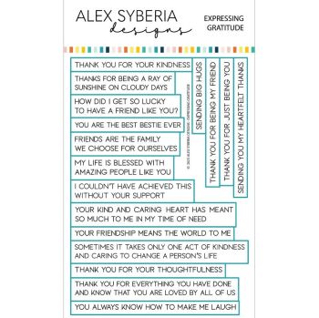 Expressing Gratitude Sentiments Die Set - Alex Syberia Designs