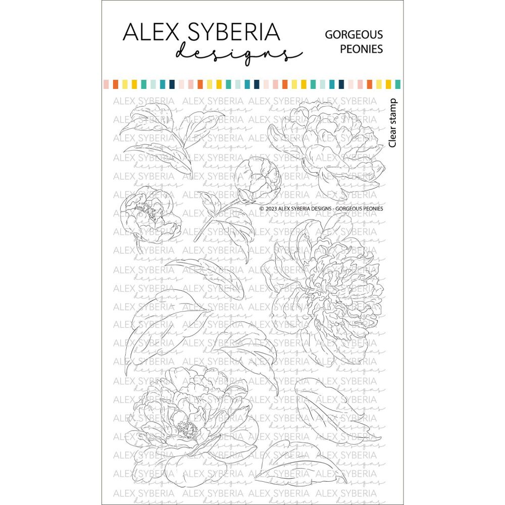 ***NEW*** Gorgeous Peonies Stamp Set - Alex Syberia Designs