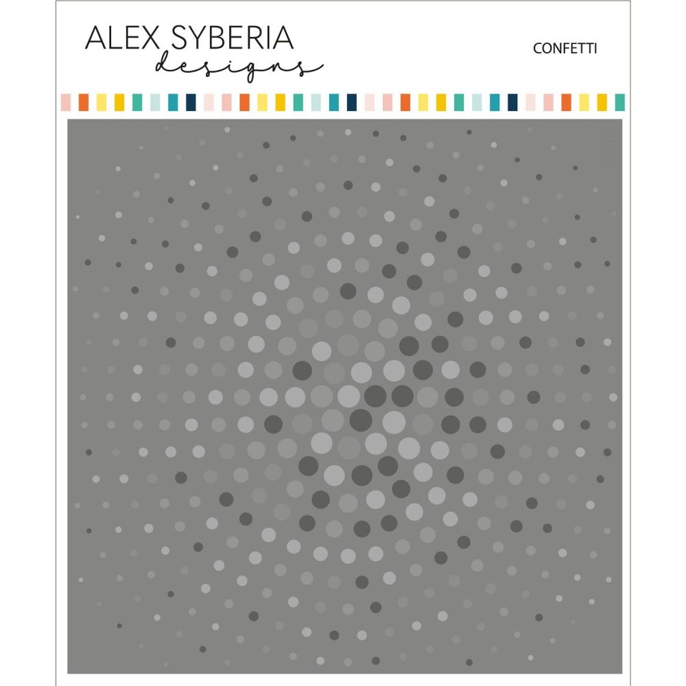 ***NEW*** Confetti layering Stencil Set (5pcs) - Alex Syberia Designs