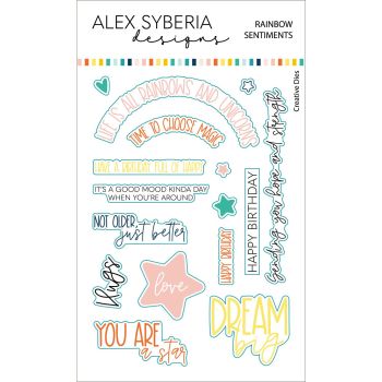 Rainbow Sentiments Die Set - Alex Syberia Designs