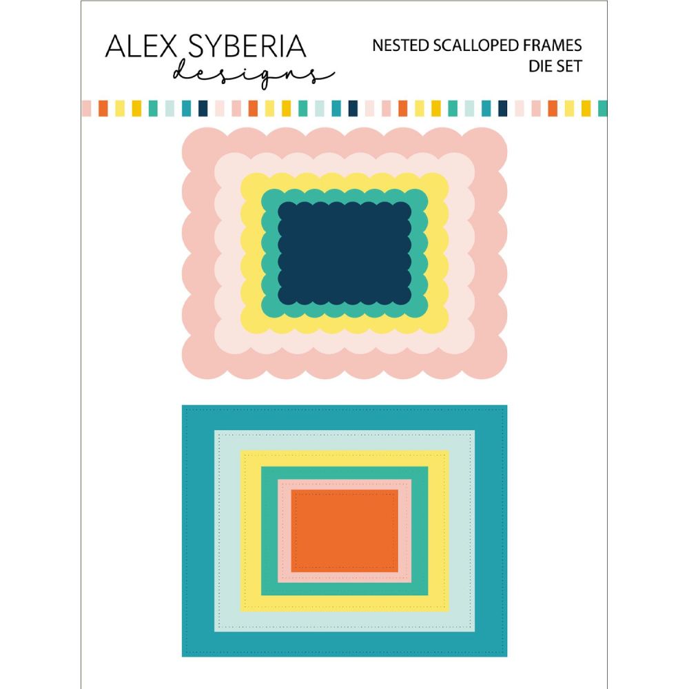 ***NEW*** Nested Scalloped Frames die set - Alex Syberia Designs