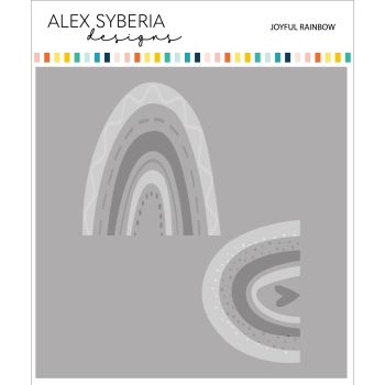 ***NEW*** Joyful Rainbow layering Stencil Set (5pcs) - Alex Syberia Designs
