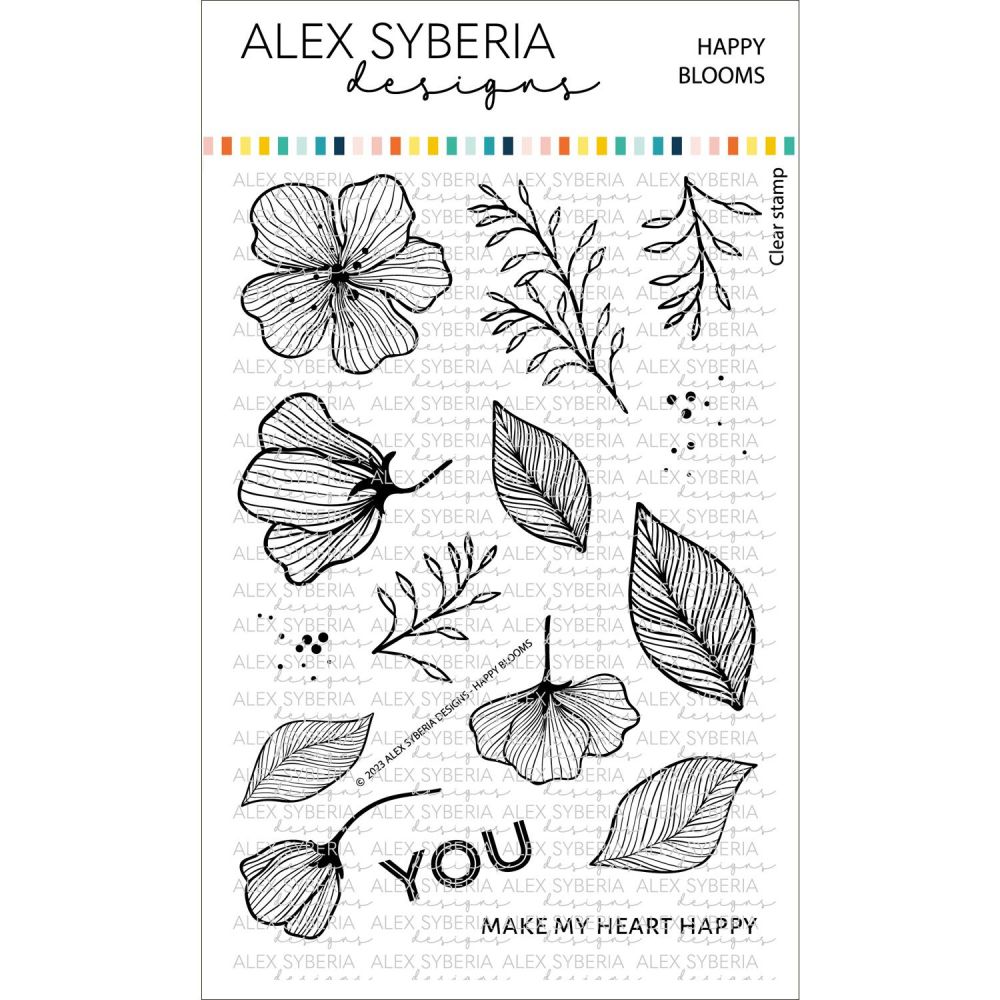 ***NEW*** Happy Blooms Stamp Set - Alex Syberia Designs