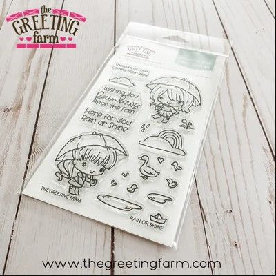 Rain or Shine clear stamp set - The Greeting Farm