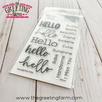 Hello clear stamp set - The Greeting Farm