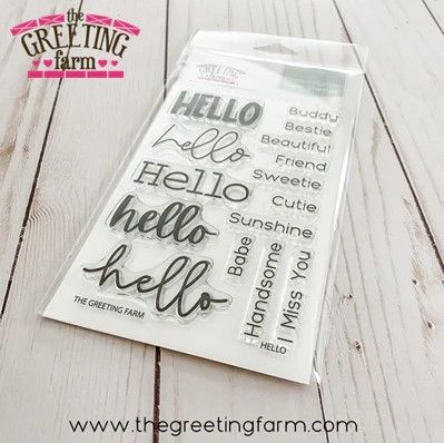 ****NEW****Hello clear stamp set - The Greeting Farm