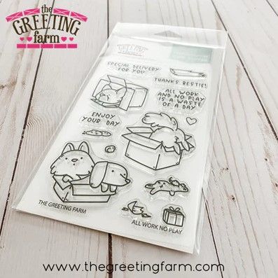 ****NEW****All Work No Play clear stamp set - The Greeting Farm