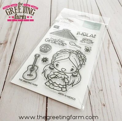 Anya in Mexico clear stamp set - The Greeting Farm