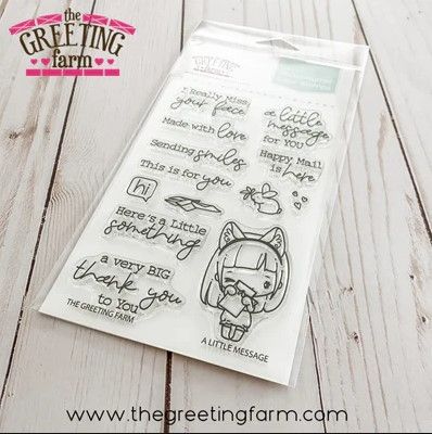 ****NEW****A Little Message clear stamp set - The Greeting Farm
