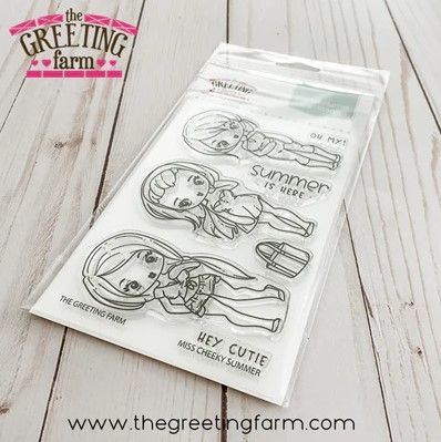 ****NEW****Miss Cheeky Summer clear stamp set - The Greeting Farm