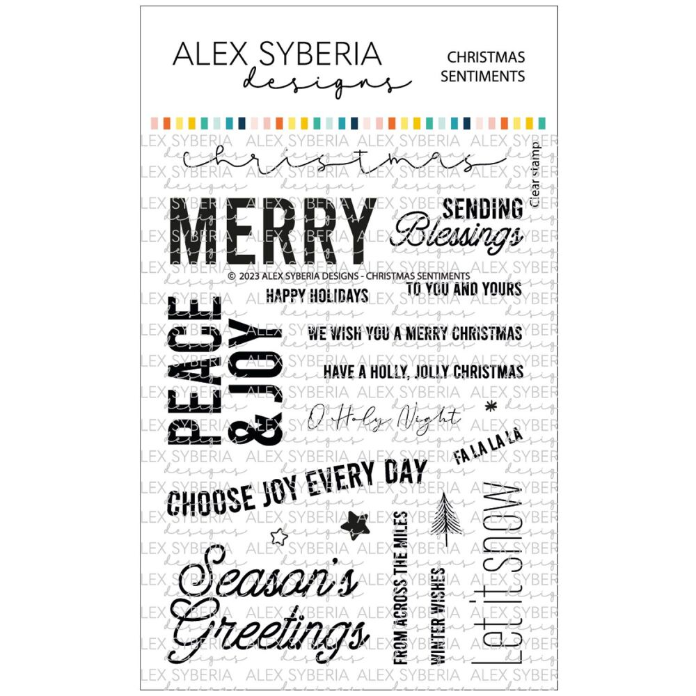 ***NEW*** Christmas Sentiments Stamp Set - Alex Syberia Designs