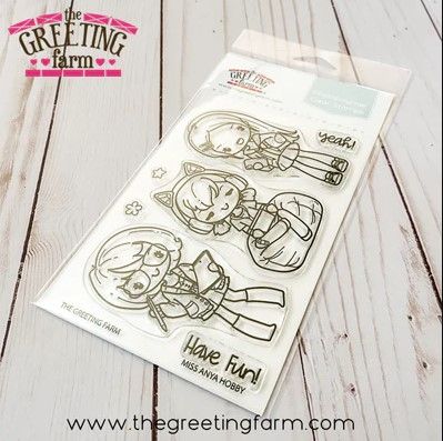 Miss Anya Hobby clear stamp set - The Greeting Farm
