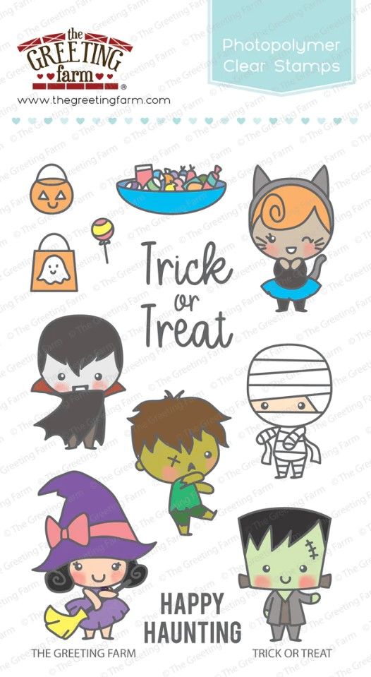 Trick or Treat clear stamp set - The Greeting Farm