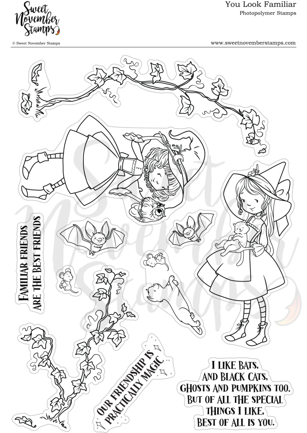 ****NEW**** Sweet November - You Look Familiar Clear stamp set