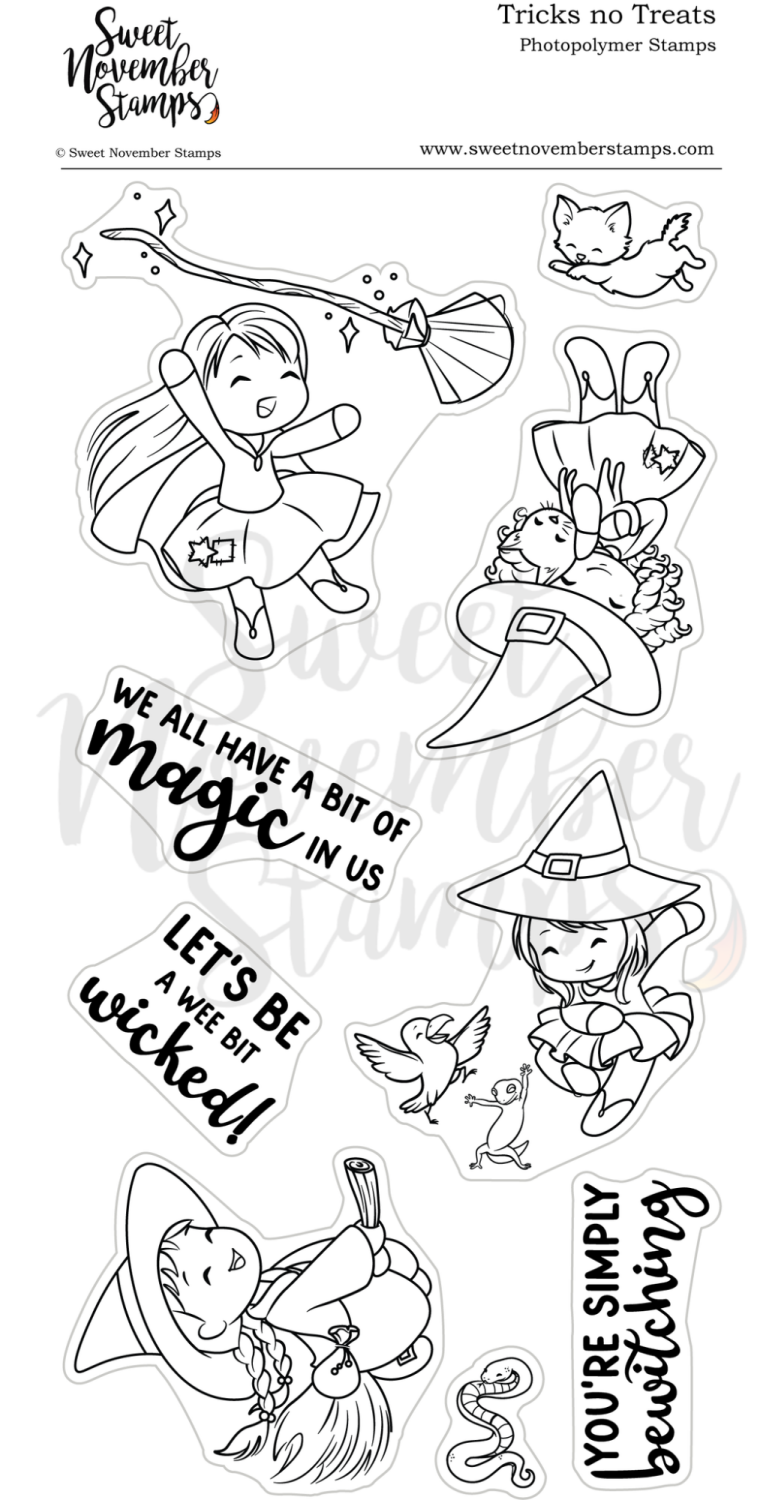****NEW**** Sweet November - A Wee Bit Wicked Clear stamp set