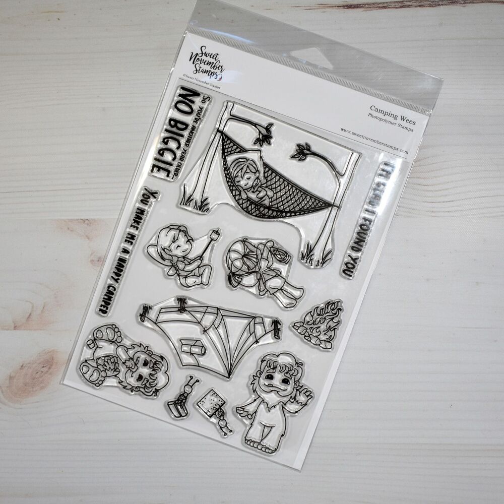 ****NEW**** Sweet November - Camping Wees Clear stamp set
