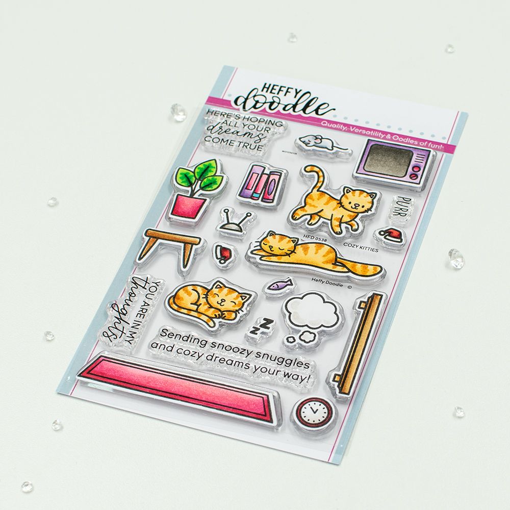 ***NEW*** Heffy Doodle - Cozy Kitties clear stamps