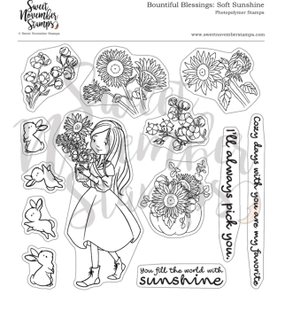 Sweet November - Bountiful Blessings: Soft Sunshine Clear stamp set
