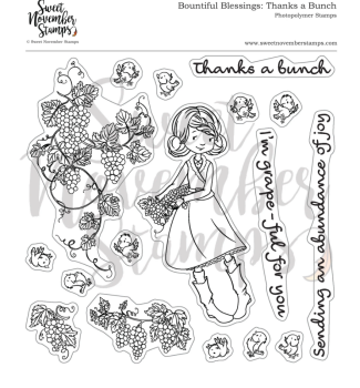 Sweet November - Bountiful Blessings: Thanks a Bunch Clear stamp set