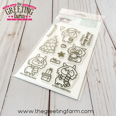 ****NEW****Alpaca Christmas clear stamp set - The Greeting Farm