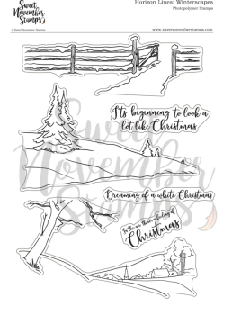 Sweet November - Horizon Lines: Winterscapes Clear stamp set