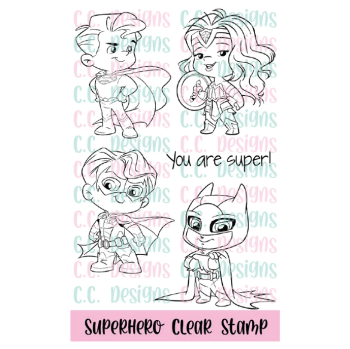***NEW*** C.C. Designs - Superhero Clear Stamps