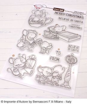 Impronte D'Autore - Christmas Mice clear stamps