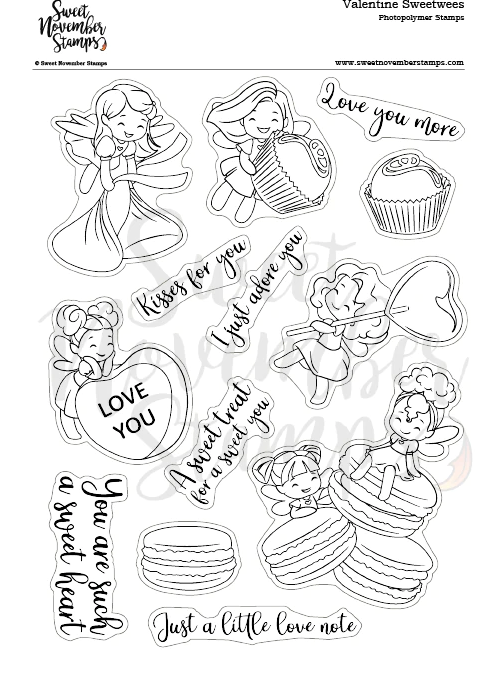 Sweet November - Valentine Sweetwees Clear stamp set
