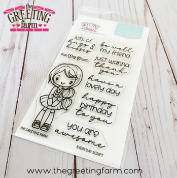 ****NEW****Everyday Script clear stamp set - The Greeting Farm