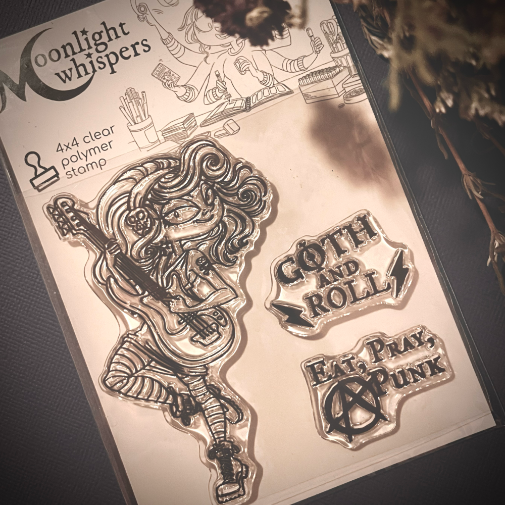 ****NEW**** Moonlight Whispers -  Goth and Roll - Clear Stamp