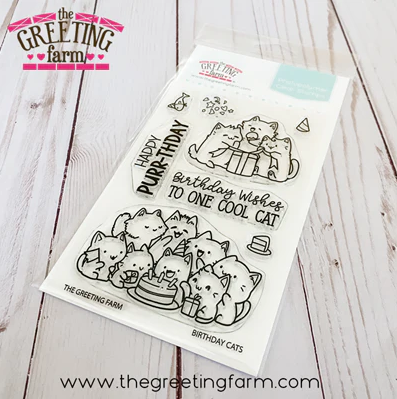 ****NEW****Birthday Cats clear stamp set - The Greeting Farm