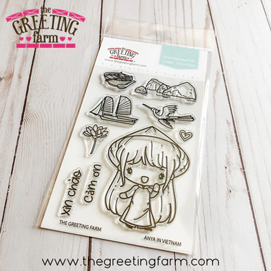 Anya in Vietnam clear stamp set - The Greeting Farm