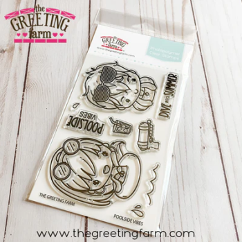Poolside Vibes clear stamp set - The Greeting Farm