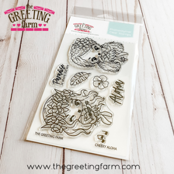 Cheeky Aloha clear stamp set - The Greeting Farm