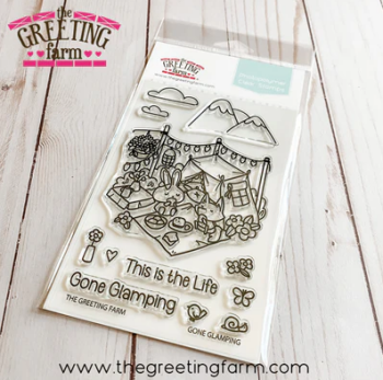Gone Glamping clear stamp set - The Greeting Farm
