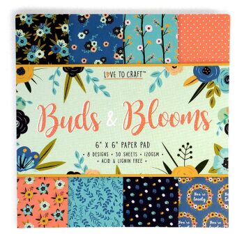 Love to craft - Buds & blooms 6x6 Paper Pad