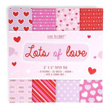 Love to craft - Lots of Love 6x6 Paper Pad
