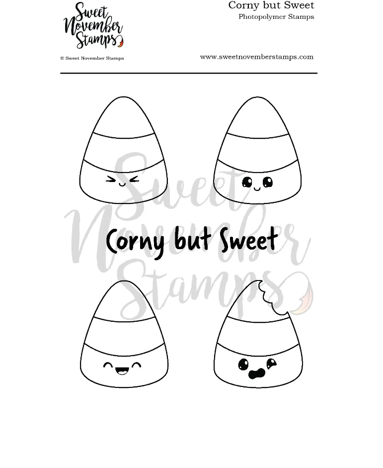 ****NEW**** Sweet November - Corny but Sweet Clear stamp set