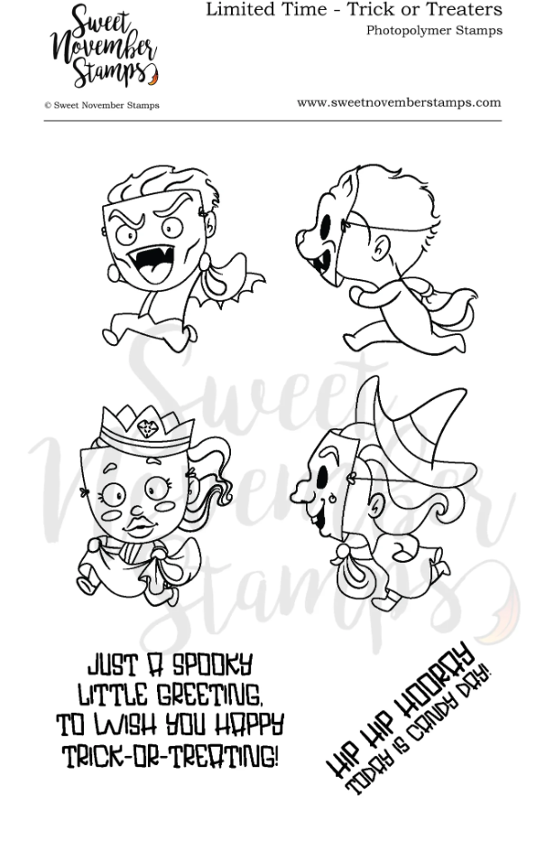 ****NEW**** Sweet November - Limited Edition: Trick or Treaters Clear stamp