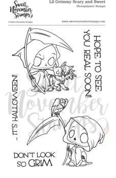 Sweet November - Lil Grimmy Scary and Sweet Clear stamp set