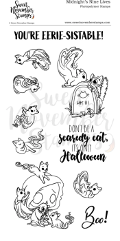 Sweet November - Midnight's Nine Lives Clear stamp set