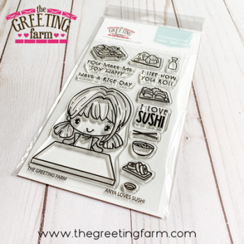 ****NEW****Anya Loves Sushi clear stamp set - The Greeting Farm