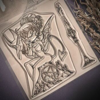 Moonlight Whispers - The Masked Deviless - Clear Stamp