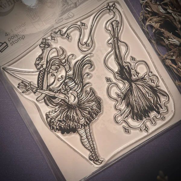 Moonlight Whispers - Preparing the Broom for Halloween - Clear Stamp
