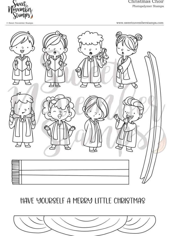 ****NEW**** Sweet November - Christmas Choir Clear stamp set