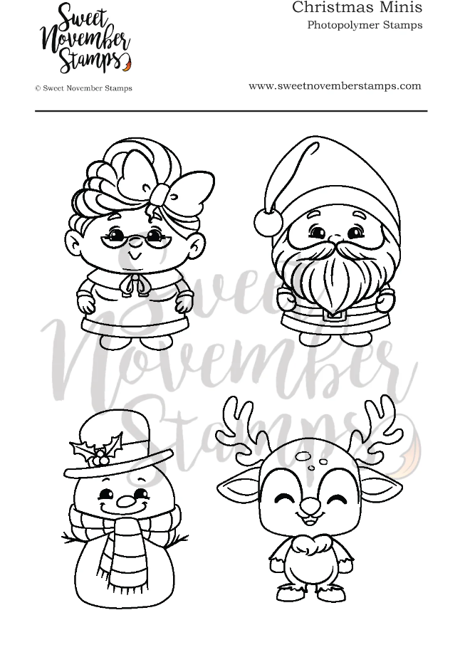 ****NEW**** Sweet November - Christmas Minis Clear stamp set