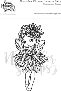 ****NEW**** Sweet November - November Chrysanthemum Fairy Clear stamp set